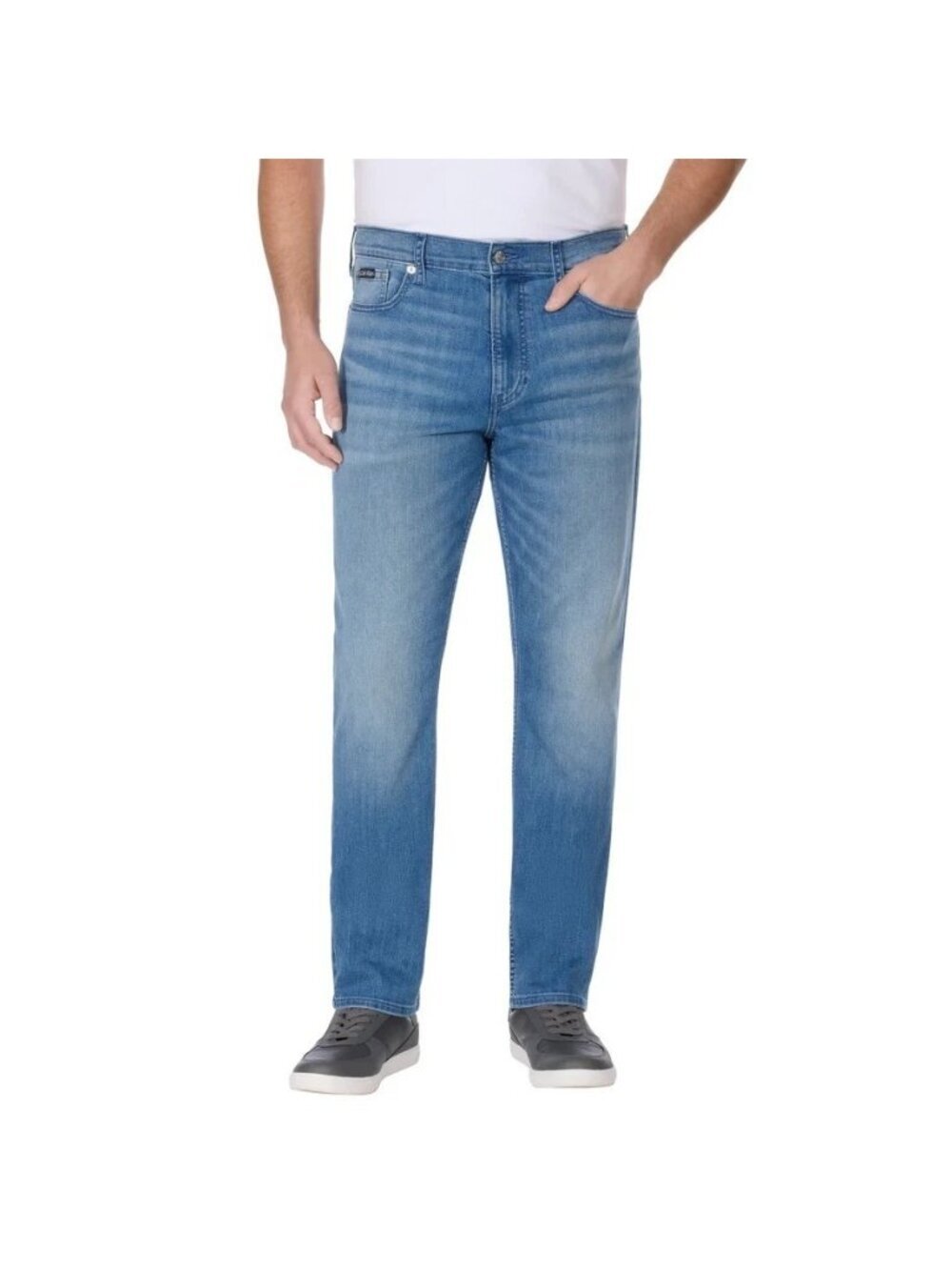 NWT Calvin Klein Men's W36 L30 Blue Straight Fit Jeans Cotton Blend
